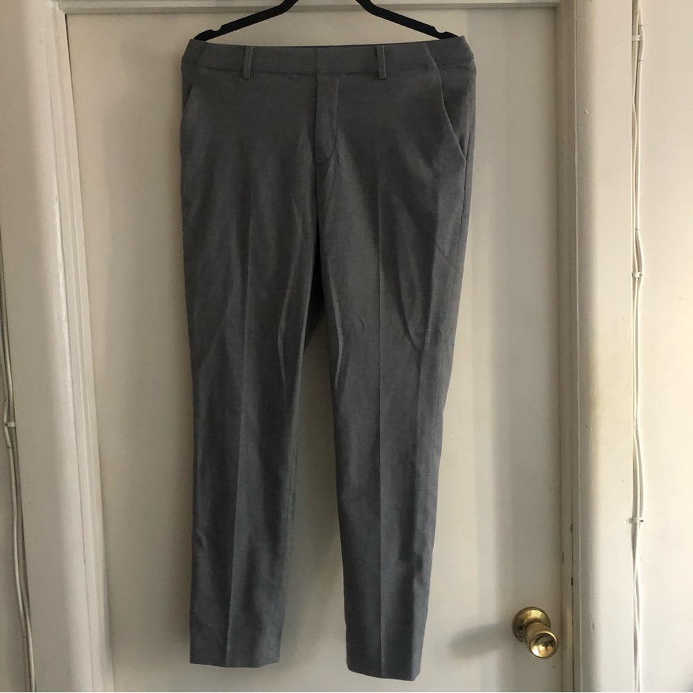 ❤️Uniqlo Light Grey Ankle Pants Career Work Pockets Size S